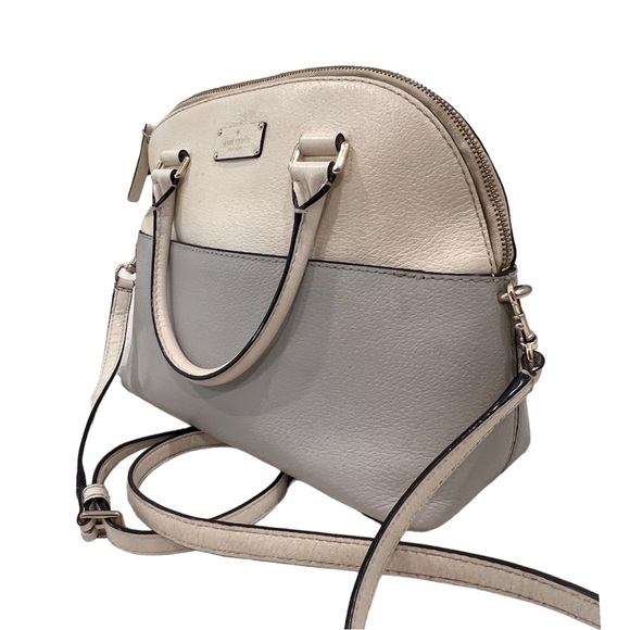 KATE SPADE | Cream and gray purse - top handle - Picture 1 of 5